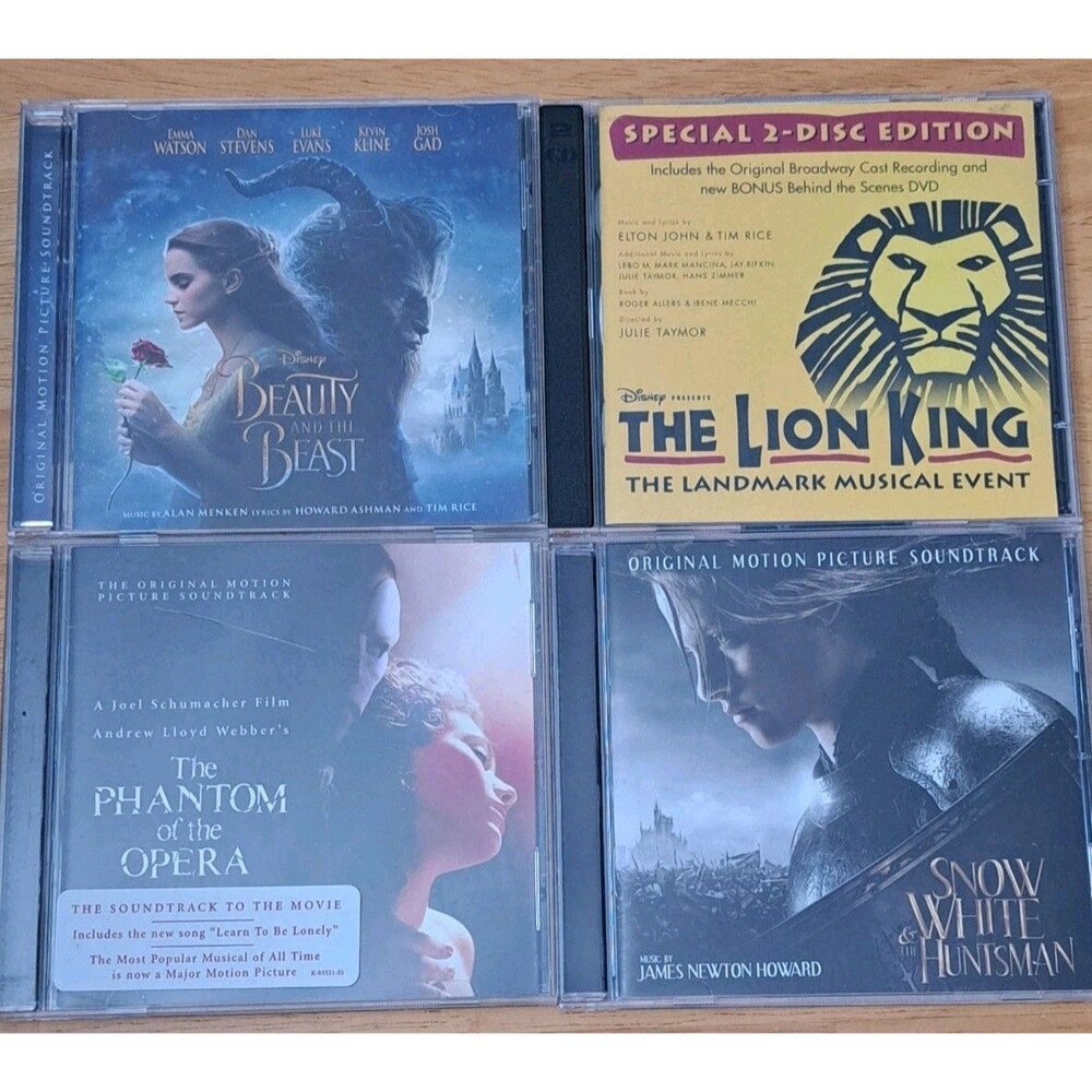 Soundtrack CDs Phantom of Opera, Lion King, Snow White/Huntsman, Beauty & Beast